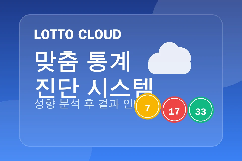 로또클라우드 맞춤 통계 진단 시스템 이미지